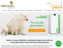 Tablet Screenshot of organicenergy.co.uk